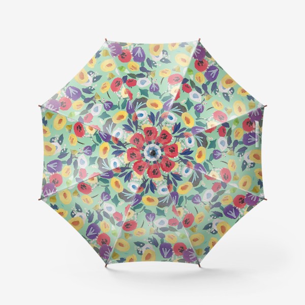 Зонт «Прекрасные летние цветы нарисованные от руки»