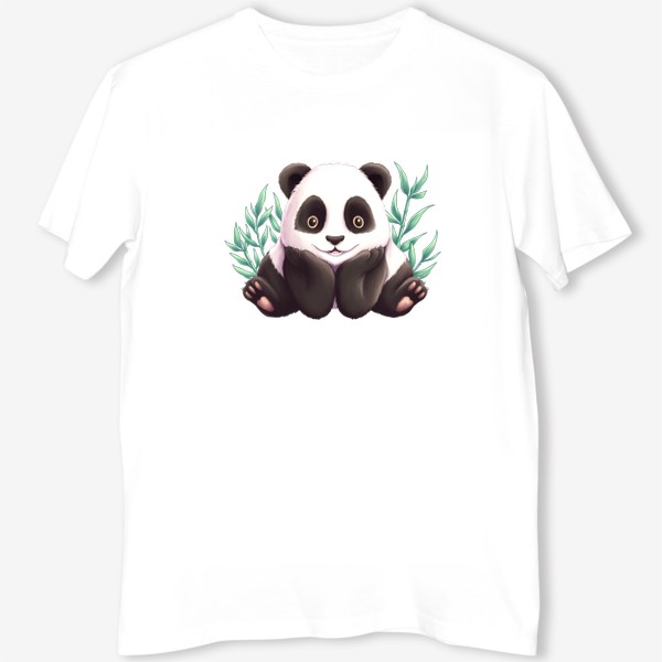 Футболка &laquo;Панда и листья бамбука&raquo;