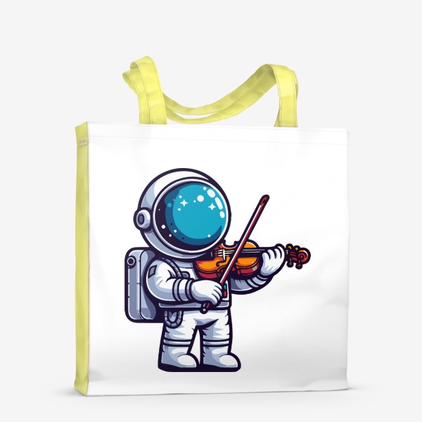 Сумка-шоппер «Космонавт играет на скрипке»