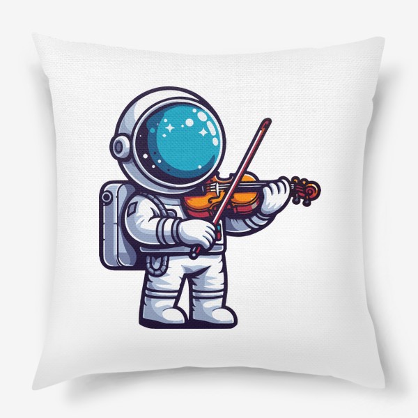 Подушка «Космонавт играет на скрипке»