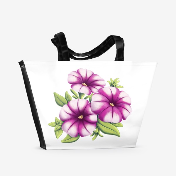 Пляжная сумка «Цветы петуния»
