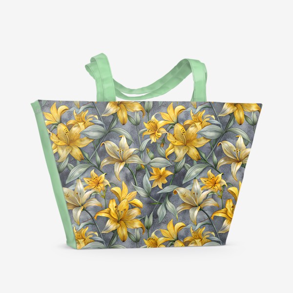 Пляжная сумка «Желтые лилии»