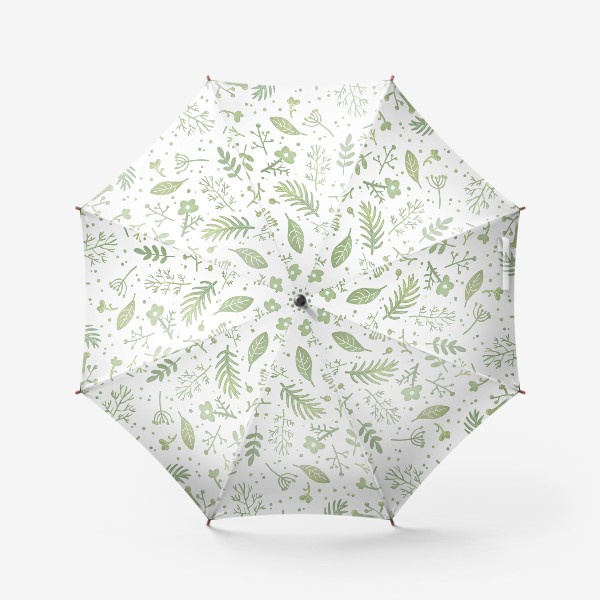 Зонт «Паттерн с лесными травами»