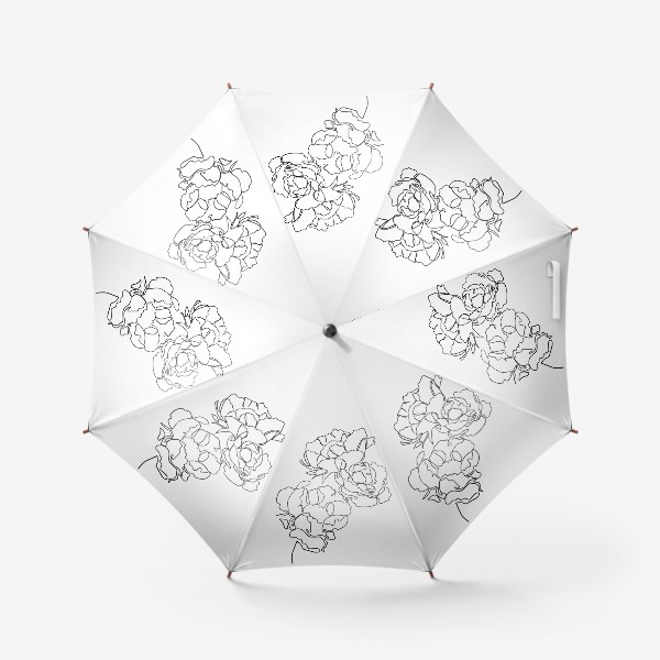 Зонт «Букет цветов пионов»