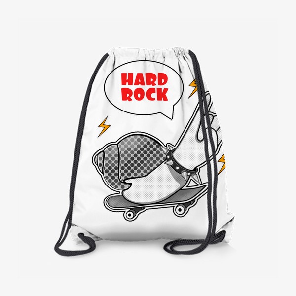 Рюкзак «Хард рок улитка на скейте»