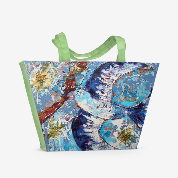Пляжная сумка «Синяя птица счастья»