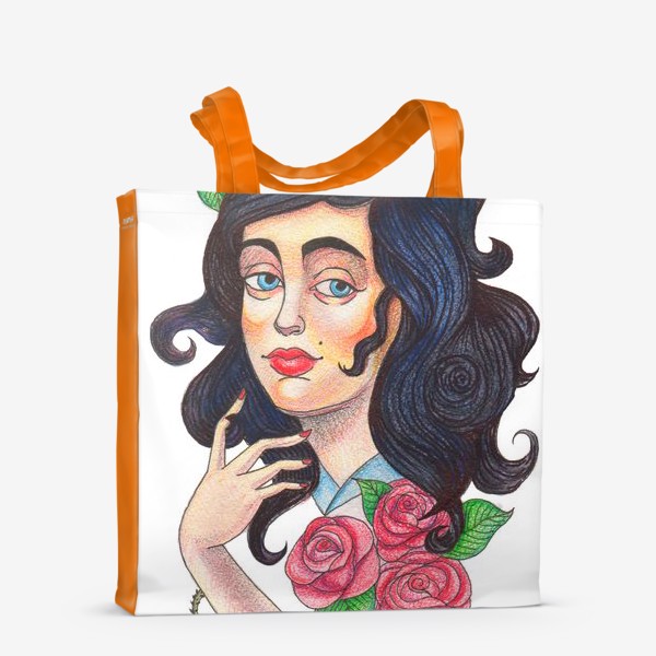 Сумка-шоппер «Девушка и розы»