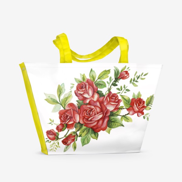Пляжная сумка «Алые розы»