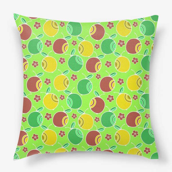 Подушка «Яблочки триколор»