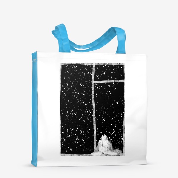 Сумка-шоппер «Кошки и ночной снегопад»