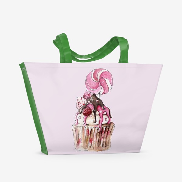 Пляжная сумка «Малиновый кекс»
