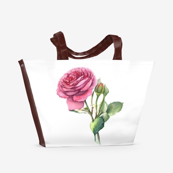 Пляжная сумка «Роза с бутонами»