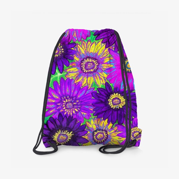 Рюкзак «Фон из гербер, фиолетовых, сиреневых и жёлтых»