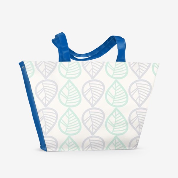 Пляжная сумка «Паттерн с листьями»