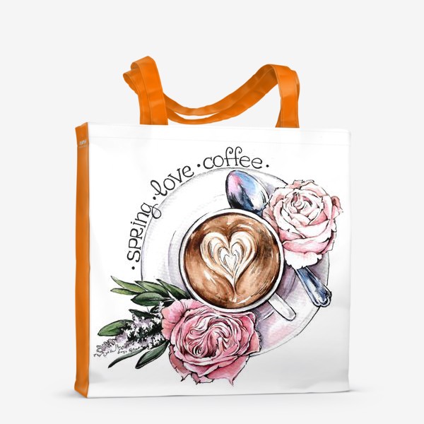 Сумка-шоппер «весна*любовь*кофе»