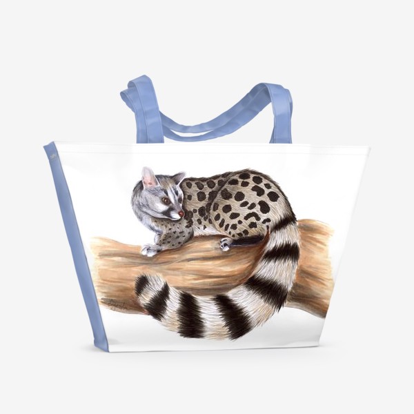 Пляжная сумка «Африканская кошка циветта»