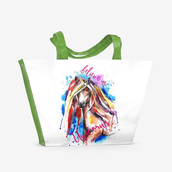 Пляжная сумка «unicorn единорог»