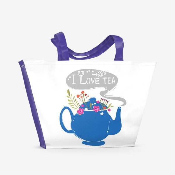 Пляжная сумка «Я люблю чай»
