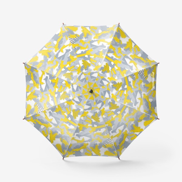 Зонт «Камуфляж желтый серый паттерн»