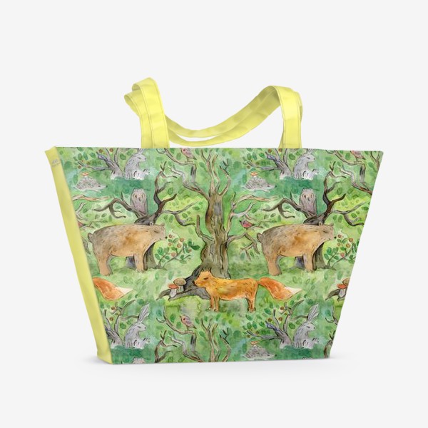 Пляжная сумка «Лес. Лесные обитатели. »