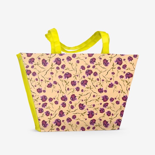 Пляжная сумка «"Фиолетовые цветы"»