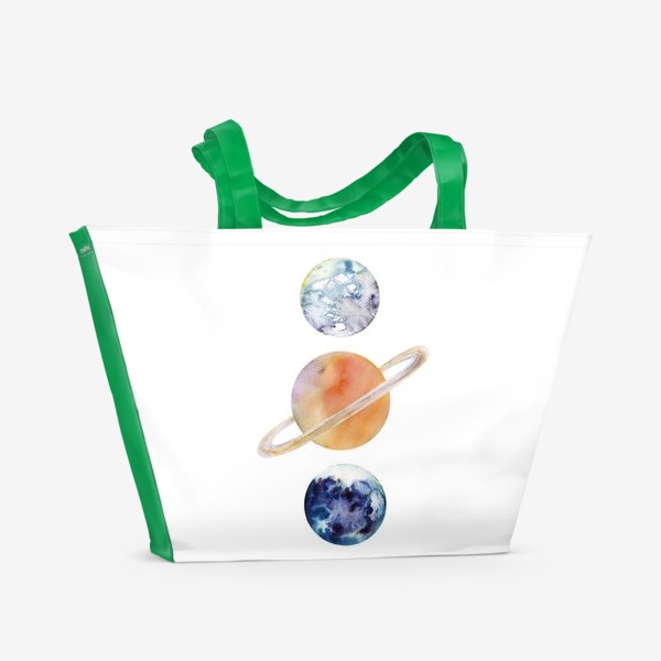 Пляжная сумка «Сатурн и его луны»