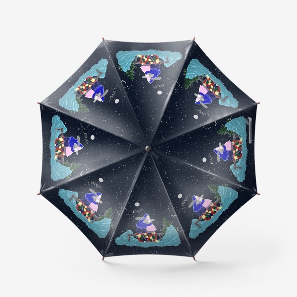 Зонт «Влюбленные мышки под луной»