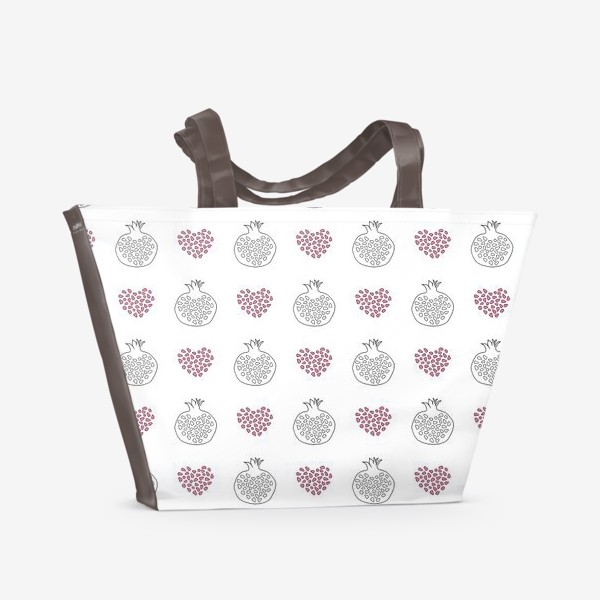 Пляжная сумка «Гранаты и сердечки»