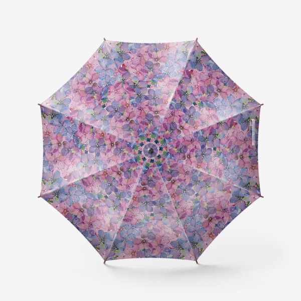 Зонт «Гортензии розово-голубые»