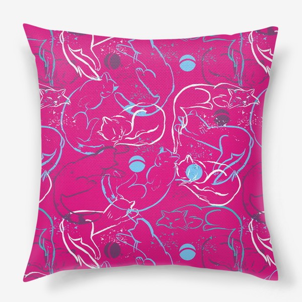Подушка «Котовасия в розовом»