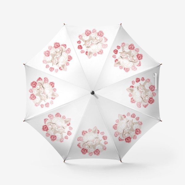 Зонт «Лама с цветами»