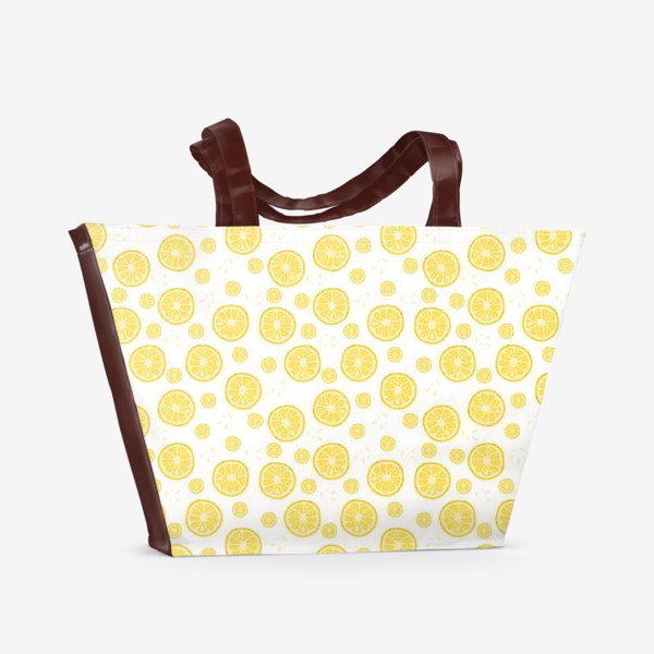 Пляжная сумка «fruit pattern with lemons»