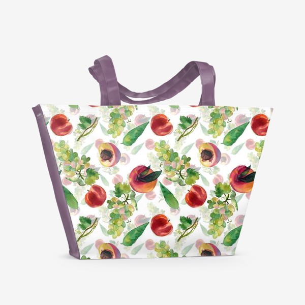 Пляжная сумка «персик и виноград»