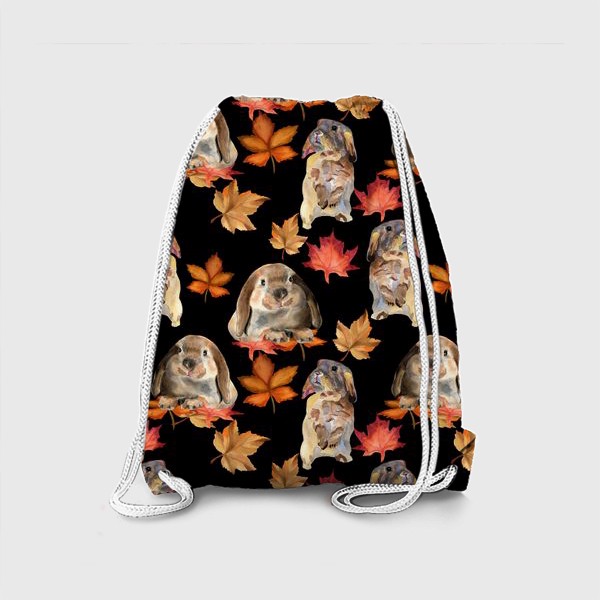 Рюкзак «кролики и осенние листья»