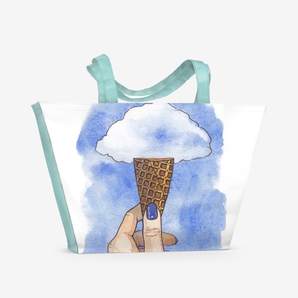 Пляжная сумка «Небо. Лето. Мороженое»
