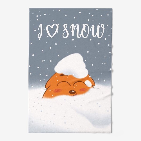 Полотенце «Кот в снегу»